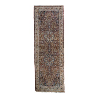 1970s Handmade Vintage Indo-Tabriz Runner For Sale