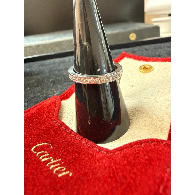 Early 21st Century Cartier Ballerine Platinum Diamond Eternity Band, Size 7.5 For Sale - Image 5 of 6