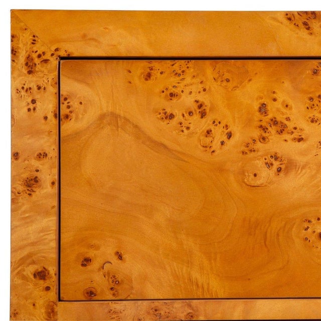 Burl Wood 2 Drawer Chest For Sale - Image 10 of 11