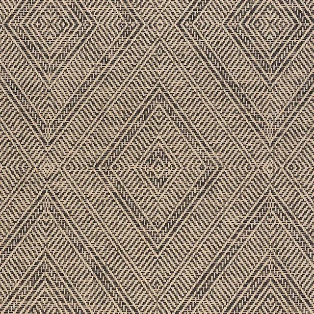 Contemporary Schumacher Tortola Paperweave Wallpaper in Carbon For Sale - Image 3 of 4