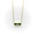 This beautifully bezel set pendant features two square cut emeralds and a diamond baguette. They are elegantly placed to...