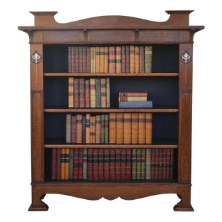 Arts and Crafts Oak Open Bookcase, 1900s For Sale