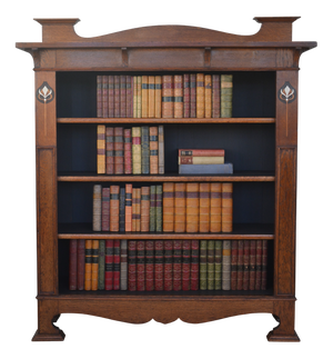 Arts and Crafts Oak Open Bookcase, 1900s