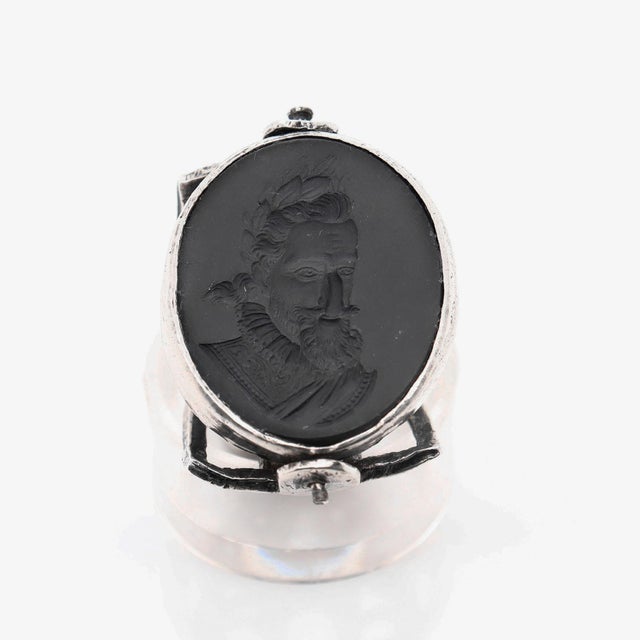 Metal Pair of Antique Spinner Watch Fobs With Wedgwood & Bentley Basalt Intaglio Seals For Sale - Image 7 of 18