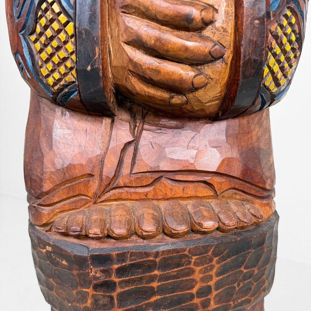 Wood Ainu Totem Sculpture, Hokkaido, Japan, 1960s-1970s For Sale - Image 7 of 18