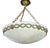 French Art Deco Alabaster and Bronze Pendant Light, 1930s For Sale
