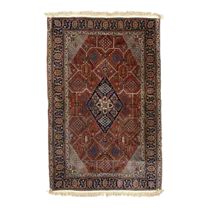 1920s Handmade Antique Persian Jozan Rug 4.6' X 6.11'