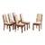 Rare Set of Six French Oak Dining Chairs by Charles Dudouyt, C 1940 For Sale