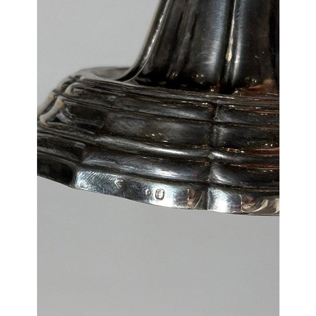 19th Century Pair of Louis XVI style solid silver 950 candelabra For Sale - Image 5 of 5