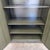 Metal Mid 20th Century WWII-Era Dark Olive-Green General Fireproofing Company All steel Supply Cabinet W/ Brass Hardware For Sale - Image 7 of 12