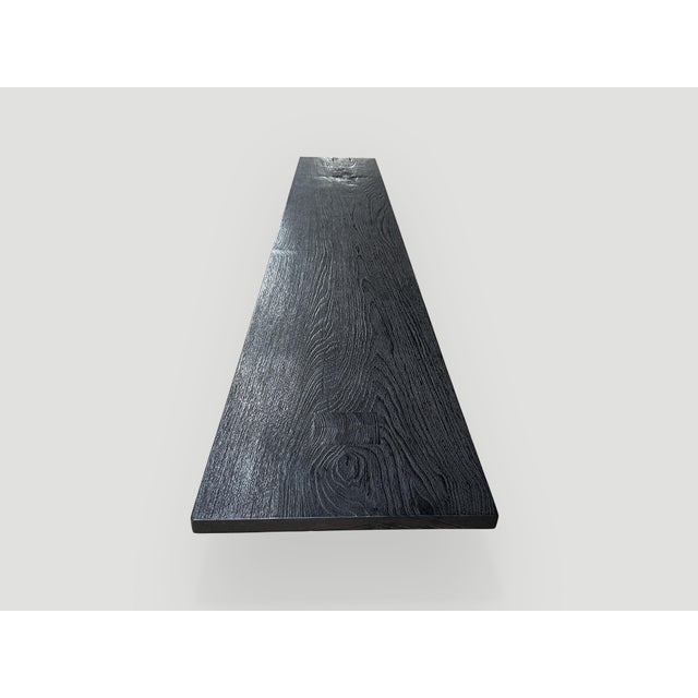 Andrianna Shamaris Monumental Teak Wood Bench For Sale - Image 11 of 18
