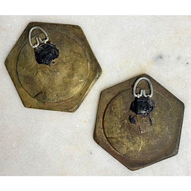 Mid 20th Century Vintage Brass Pineapple Molds, a Pair For Sale - Image 5 of 5