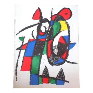 Vintage Ltd. Ed. Mid 20th C. Original Design Abstract Joan Miro Lithograph