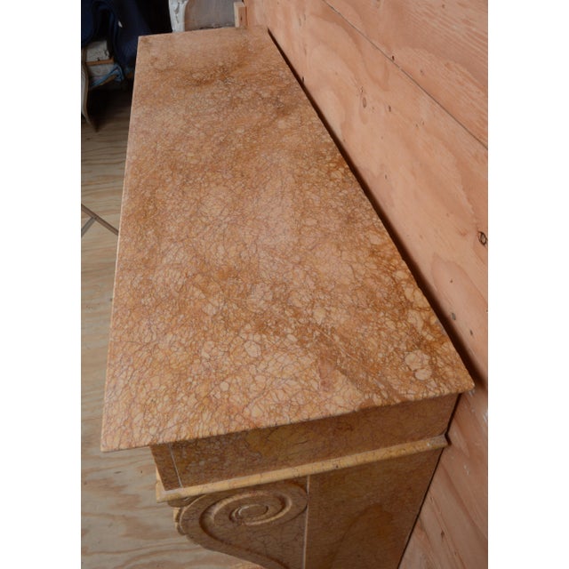 19th Century 19th Century Antique Empire Style Trets Marble Mantel For Sale - Image 5 of 15