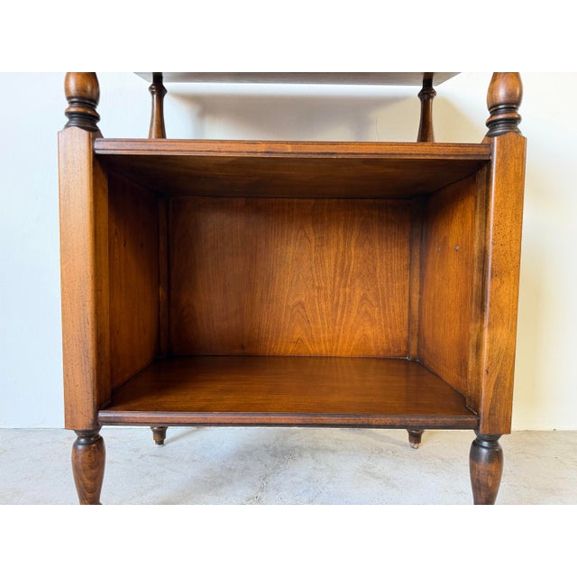 Vintage Brandt Solid Cherry Wood Book Stand / Side Table For Sale - Image 4 of 13