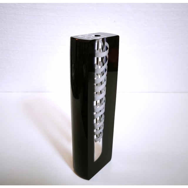 Black Princ Art Glass Vase by Pavel Havelka, 1990s For Sale - Image 8 of 16