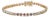 6.02ct Round Cut Multi Sapphire Bezel-Set Tennis Bracelet in 14k Yellow Gold For Sale