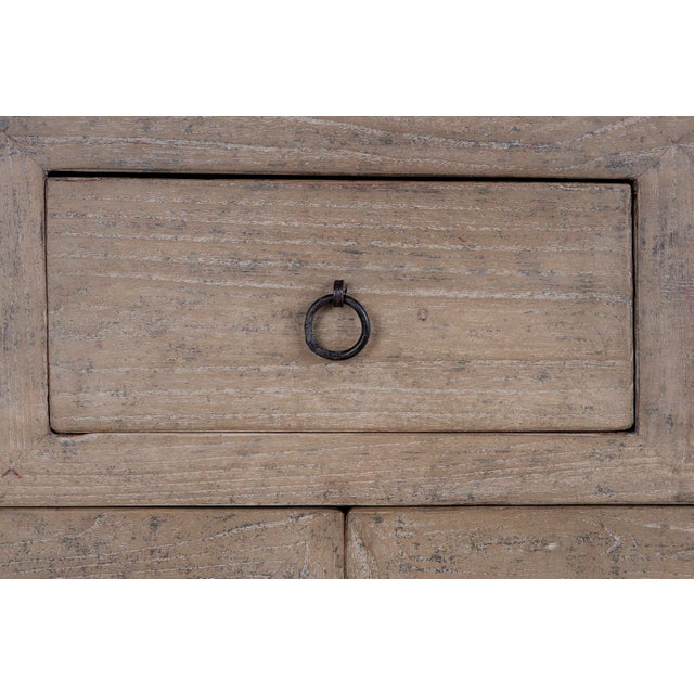 Late 20th Century Three Drawer Two Door Server in Bleached Elm For Sale - Image 5 of 8