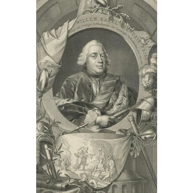 Mid 18th Century Jakob Houbraken, Portrait of Prince Willem Karel Hendrik Friso of Oranje, 1751, Paper For Sale - Image 5 of 11