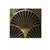 Black Glass and Brass Panel, 1980s For Sale - Image 3 of 3