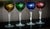 1970s Nachtmann Traube Cut to Color Crystal Wine Glasses Varied Colors - Set of Four For Sale - Image 4 of 5