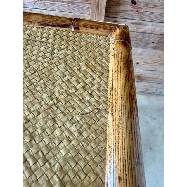 Mid 20th Century Vintage Rising Sun Rattan & Woven Lingerie Chest – Seven Drawer Tall Chest For Sale - Image 5 of 12