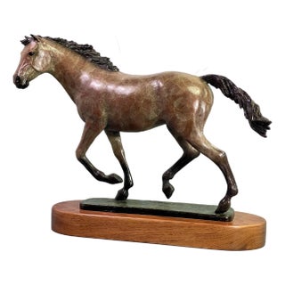 Bronze Horse Sculpture Equine Art Statue “Free Spirit” Limited Edition For Sale