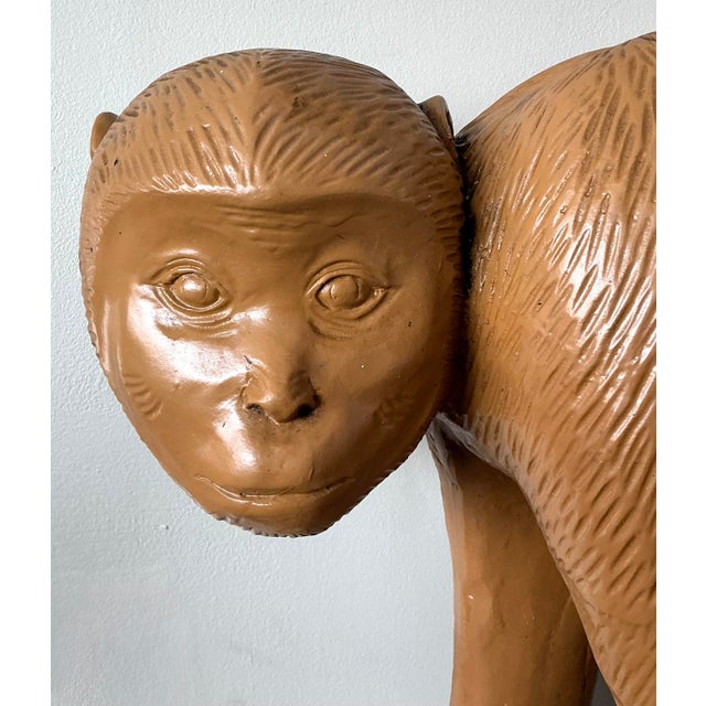 Vintage Molded Resin Monkey For Sale - Image 11 of 12