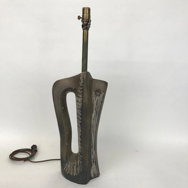 1950s Biomorphic Matte Glazed Table Lamp by Marianna Von Allesch For Sale - Image 11 of 11