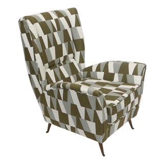 Mid-20th Century Single Italian Modernist Lounge Chair For Sale