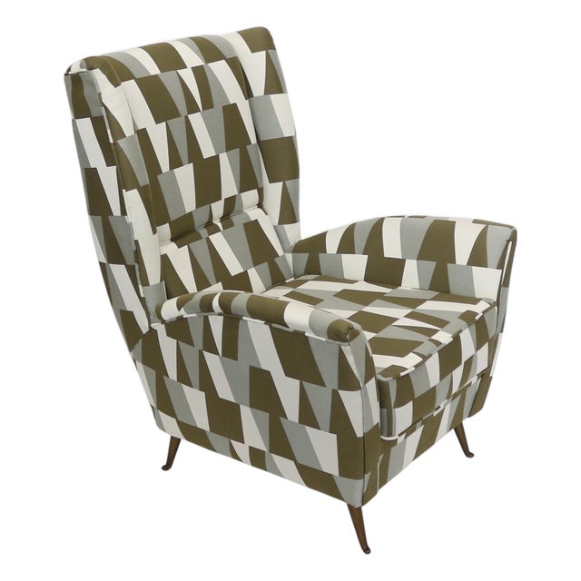 Mid-20th Century Single Italian Modernist Lounge Chair For Sale