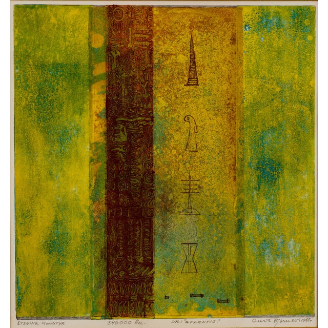 Curt Bjernevi, 340000 ÅR. the Atlantis Series, 1988, Etching For Sale - Image 4 of 14