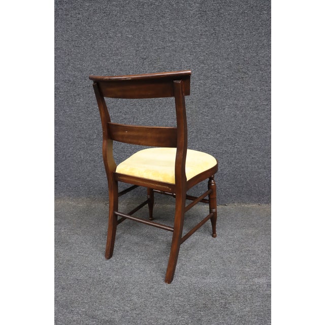 L. Hitchcock Cherry Desk Chair With Fruit Basket Stenciling For Sale - Image 11 of 12