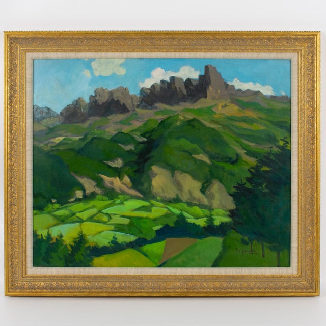 The Alps in Provence, Oil on Board Painting by Pierre-Edmond Peradon For Sale - Image 9 of 16