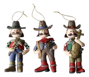 Vintage Cowboy Christmas Ornaments