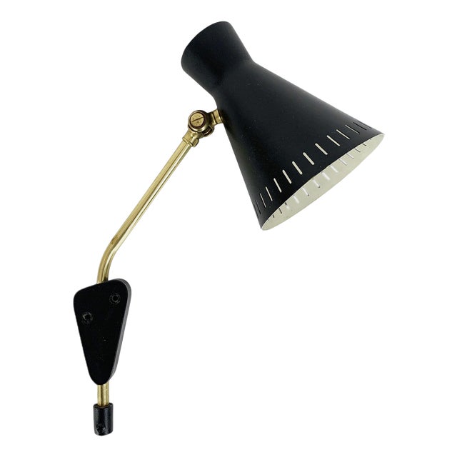 Mid-Century Model 215 Diabolo Wall Light from EAE, Sweden, 1950s For Sale