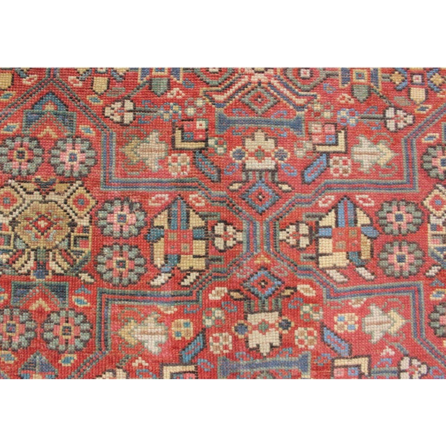 Antique Kurdish Gallery Runner in All-Over Geometric Design 6'0"x12'6" For Sale - Image 10 of 12