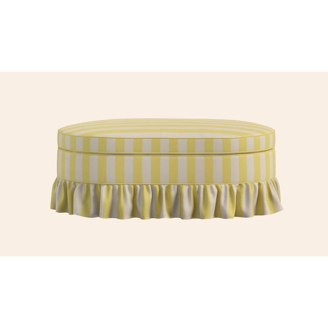 Textile Citron Carlotta Ottoman by Ceraudo For Sale - Image 7 of 10