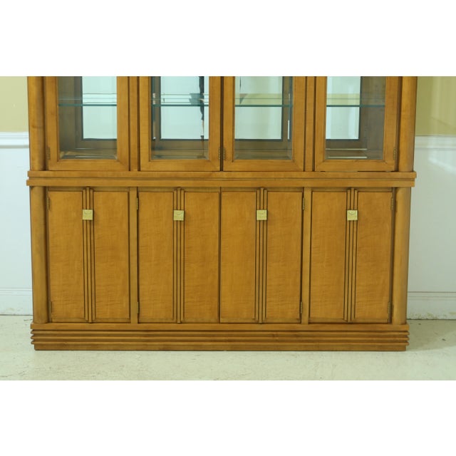 Biedermeier Hickory White Biedermeier Style Satinwood China Cabinet For Sale - Image 3 of 13