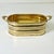 Brass Mid-Century Boho Chic Hollywood Regency Arts & Crafts Oval Bras Planter With Flora Cast Handles For Sale - Image 8 of 11
