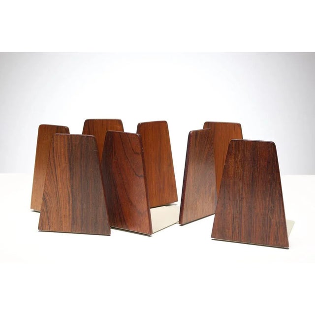 Mid-Century Modern Rosewood Bookends from Feldballes Møbelfabrik, 1960s, Set of 8 For Sale - Image 3 of 4