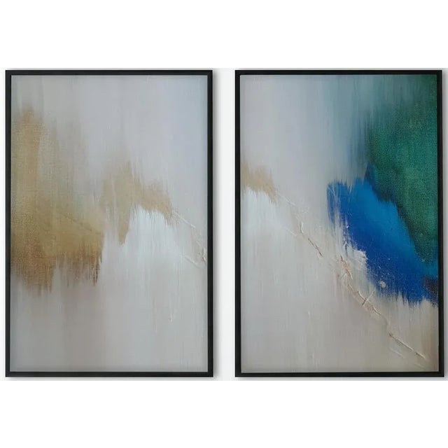 Not Yet Made - Made To Order Modern Abstract Diptych, Limited Edition, Framed Wall Prints - a Pair For Sale - Image 5 of 5