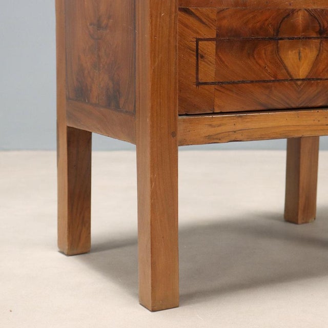 Empire Bedside Table in Walnut For Sale - Image 6 of 9