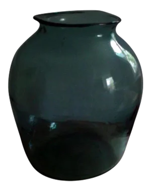 19th Century American Blown Green Glass Vase