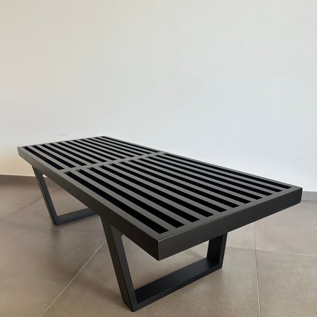 Black Vintage Black Ash Bench, 1950s For Sale - Image 8 of 11