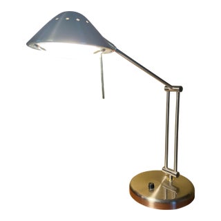 Vintage Tensor Pittsburgh Collection Ufo Halogen Desk Lamp - Brushed Steel Space A For Sale