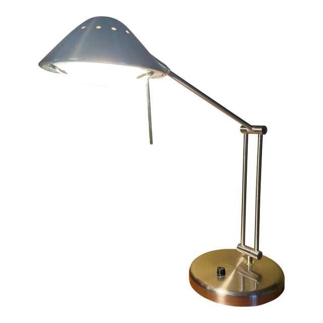 Vintage Tensor Pittsburgh Collection Ufo Halogen Desk Lamp - Brushed Steel Space A For Sale