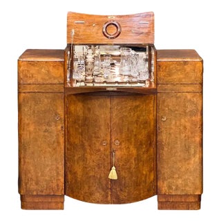 Early 20th Century English Cocktail Bar or Drinks Cabinet From the Art Deco Era For Sale