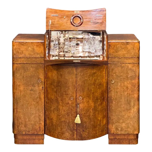 English Cocktail Bar or Drinks Cabinet From the Art Deco Era For Sale