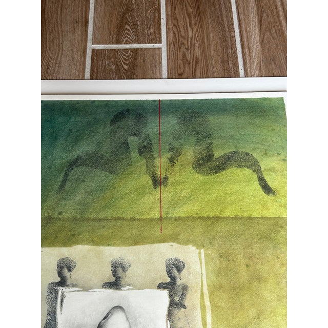 Surreal Green Equine and Portrait Painting by Mike Tabor For Sale In Los Angeles - Image 6 of 6